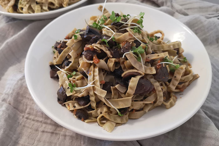 Beans Fettuccine. Detail