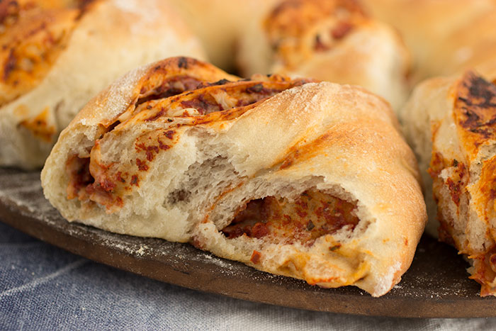 Tear and Share Pizza Loaf, how it looks inside